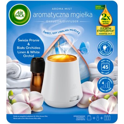 Odświeżacz powietrza AIR WICK Aromatyczna Mgiełka Świeże pranie i biała orchidea 20 ml