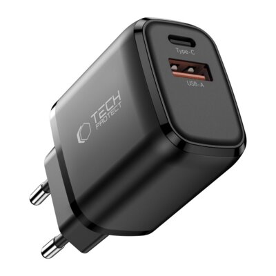 Ładowarka sieciowa TECH-PROTECT NCA45W-GAN 45W Czarny ładowarka do telefonu USB, USB-C