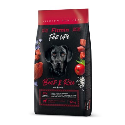 Karma dla psa FITMIN For Life Wołowina z ryżem 2 x 12 kg