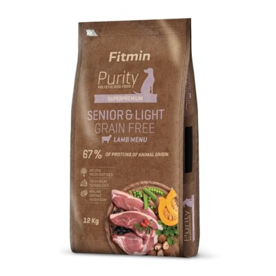 Karma dla psa FITMIN Purity Senior&Light Jagnięcina 2 x 12 kg