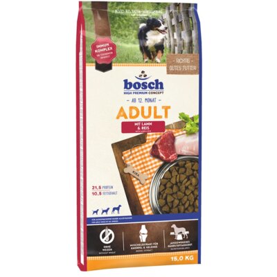 Karma dla psa BOSCH Adult Jagnięcina z ryżem 2 x 15 kg