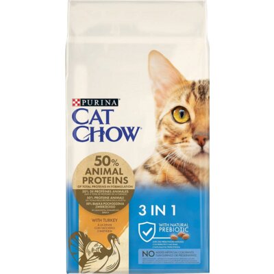 Karma dla kota CAT CHOW Feline 3in1 Indyk 3 x 15 kg