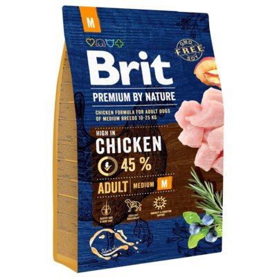 Karma dla psa BRIT Premium By Nature Medium Kurczak 4 x 8 kg