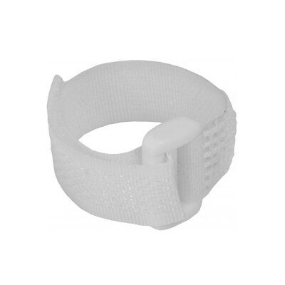 Opaski zaciskowe z rzepem DEDRA 11RB16211 Biały (5 szt.)