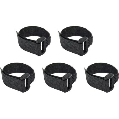 Opaski rzepowe DEDRA 11RC16311 16 x 310 mm Czarny (5 szt.)