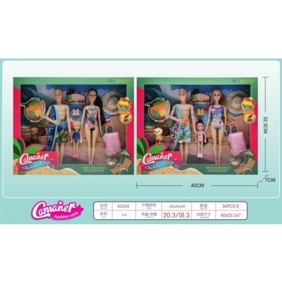 Lalki Rodzina na plaży MIX