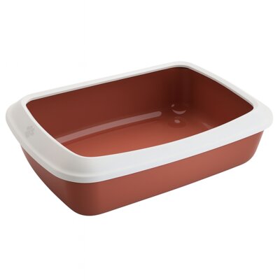 Kuweta z ramką dla kota IRIZ 42cm Czerwona