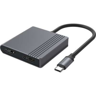 Adapter USB Typ-C - HDMI/DisplayPort GEMBIRD A-CM-HDMIFDPF-01 0.18 m
