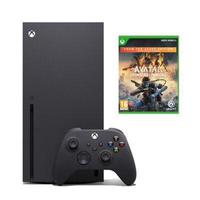 Konsola MICROSOFT XBOX Series X z napędem Blu-ray 4K UHD + Avatar: Frontiers of Pandora From The Ashes Edition (Z popiołów) Gra XBOX SERIES X