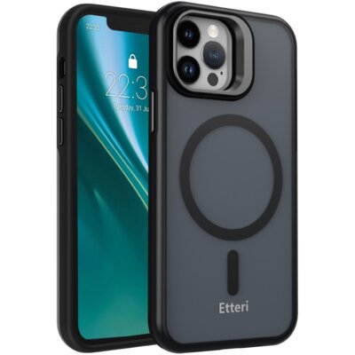 Etui ETTERI Morning Fog MagSafe do Apple iPhone 15 Pro Czarny