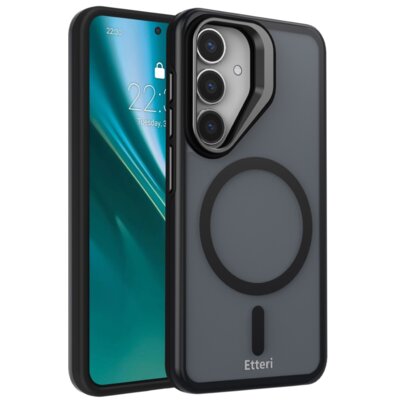 Etui ETTERI Morning Fog MagSafe do Samsung Galaxy S25 Czarny