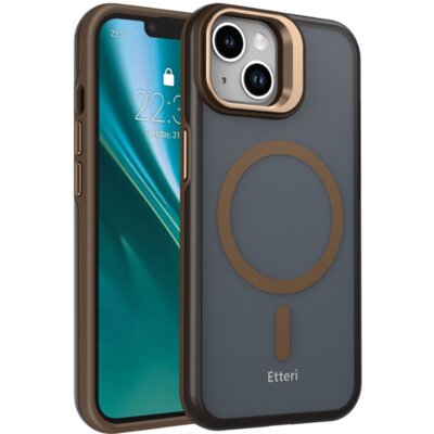 Etui ETTERI Morning Fog MagSafe do Apple iPhone 13 Brązowy