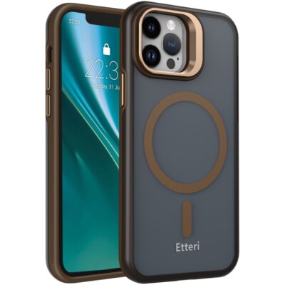 Etui ETTERI Morning Fog MagSafe do Apple iPhone 14 Pro Brązowy