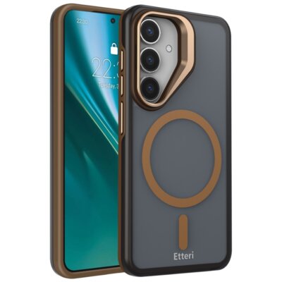 Etui ETTERI Morning Fog MagSafe do Samsung Galaxy S25 Brązowy