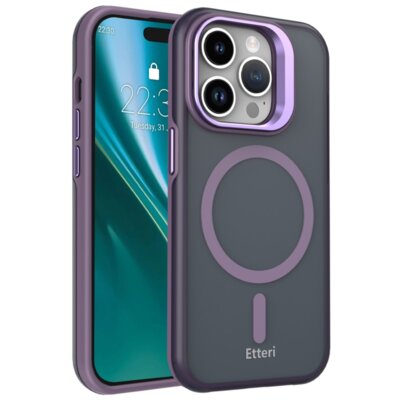 Etui ETTERI Morning Fog MagSafe do Apple iPhone 15 Pro Fioletowy