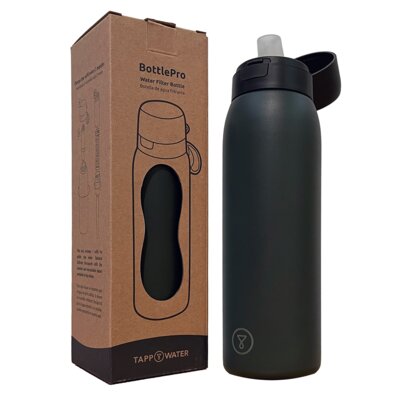 Butelka filtrująca TAPP WATER BottlePro 740 ml Czarny + Foremka do lodu CLEANBOTTLE Blue