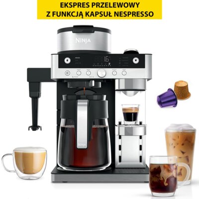 Ekspres NINJA Shark CFN803EU Czarno-stalowy