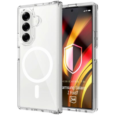 Etui 3MK Hardy Liqforce MagCase do Samsung Galaxy Z Fold 7 Przezroczysty