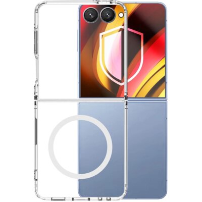 Etui 3MK Hardy Liqforce MagCase do Samsung Galaxy Z Flip 7 Przezroczysty