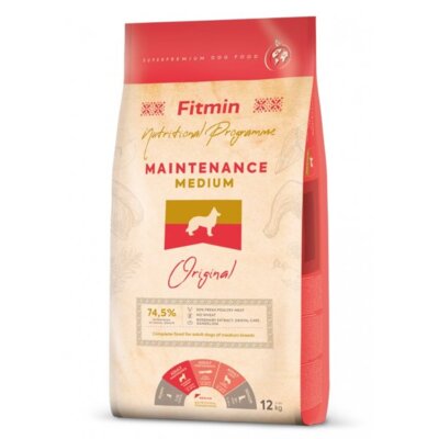 Karma dla psa FITMIN Medium Maintenance Drób z mięsem ryb i wątróbką 3 x 12 kg
