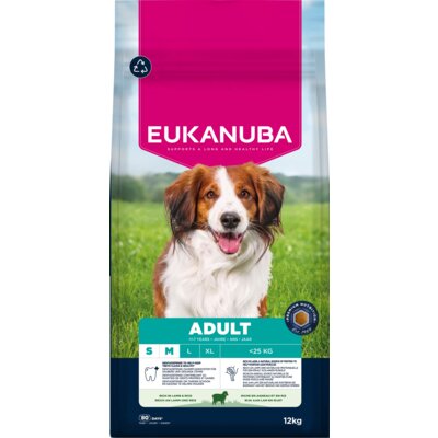 Karma dla psa EUKANUBA Adult Small and Medium Breed Jagnięcina 4 x 12 kg