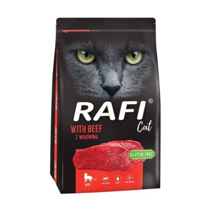 Karma dla kota RAFI Cat z wołowiną 4 x 7 kg