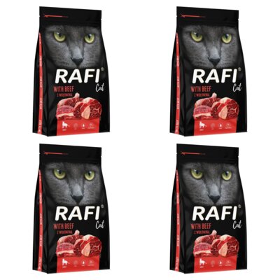 Karma dla kota RAFI Cat z wołowiną 4 x 7 kg