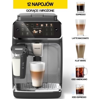 Ekspres PHILIPS LatteGo EP4446/70 (Silent Brew) Kawa mrożona