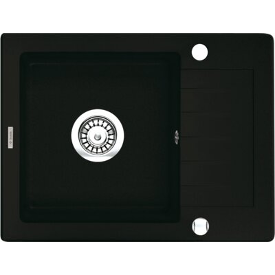 Zlewozmywak jednokomorowy z ociekaczem DEANTE Zorba ZQZ N11A Czarny 44x58