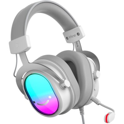 Słuchawki FIFINE H16W Nauszne, Dźwięk przestrzenny Biały