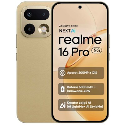Smartfon REALME 16 Pro 5G 8/256GB 6.78" 144Hz Złoty