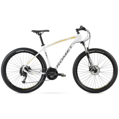 Rower górski MTB ROMET Rambler R7.3 U20 27.5 cali Biało-złoty