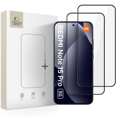 Szkło hartowane TECH-PROTECT Glass Fit+ do Xiaomi Redmi Note 15 Pro 5G (2 szt.)