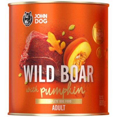 Karma dla psa JOHN DOG Pumpkin Dzik z dynią 800 g