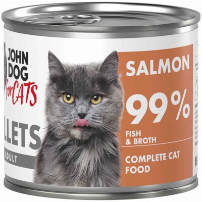 Karma dla kota JOHN DOG For Cats Łosoś Filety 140 g