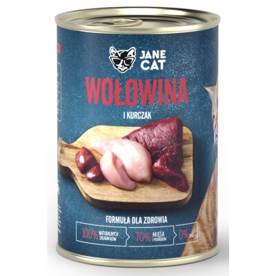 Karma dla kota JANE CAT Wołowina i kurczak 400 g