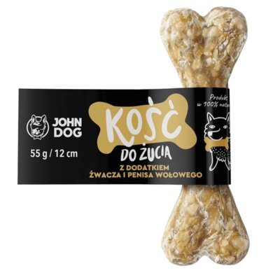 Przysmak dla psa JOHN DOG Kość ze żwaczem i penisem wołowym 55 g