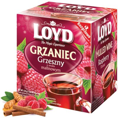 Herbata owocowa w saszetkach LOYD Malina (10 sztuk)