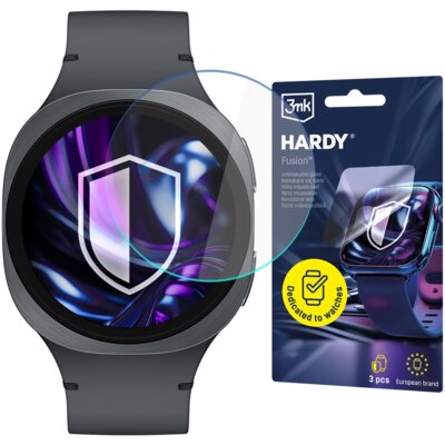 Szkło hybrydowe 3MK Hardy Fusion Watch Protection do Samsung Galaxy Watch 8 40 mm (3 szt.)