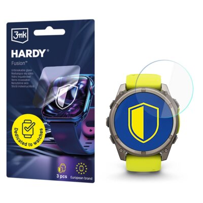 Szkło hybrydowe 3MK Hardy Fusion Watch Protection do Garmin Fenix 8 Solar/Sapphire 51mm