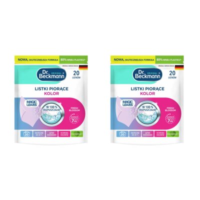 Listki do prania DR BECKMANN Magic Leaves Kolor (40 sztuk)