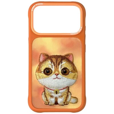 Etui NIMMY Big Eyed Pet 2.0 Cat do Apple iPhone 17 Pro Max Pomarańczowy