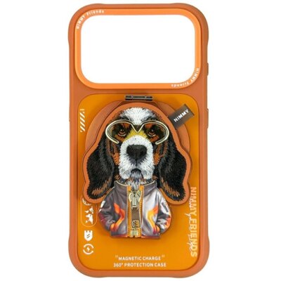 Etui NIMMY Cool&Cute 2.0 Dog do Apple iPhone 17 Pro Pomarańczowy + zawieszka