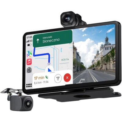 Samochodowy tablet multimedialny TRACER CarPlay 7.0 Bezprzewodowy Czarny + Kamera tył