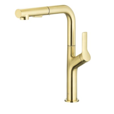 Bateria Kuchenna Stojąca KFA Duero Design z Wyciąganą obrotową wylewką Złoty szczotkowany PVD 6623-220-39