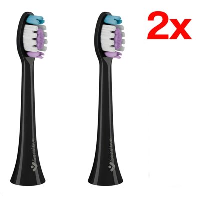 Końcówka szczoteczki TRUELIFE SonicBrush Clean Sensitive Czarny (2 szt.) (Delikatnie masują dziąsła)
