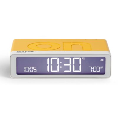 Budzik LEXON Flip Classic X Pantone Żółty