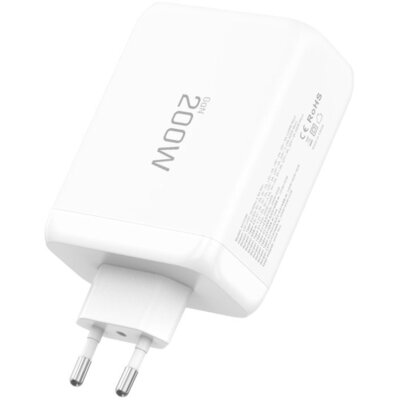 Ładowarka sieciowa TECH-PROTECT NC200W-GAN 200W Biały ładowarka do telefonu USB, USB-C