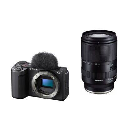 Aparat bezlusterkowy SONY ZV-E10 II (ZVE10M2B.CEC) Czarny, 26Mpix, UHD 4K 60p, 759 punktowy AF + Obiektyw TAMRON 28-200 mm f/2.8-5.6 DI III RXD Sony