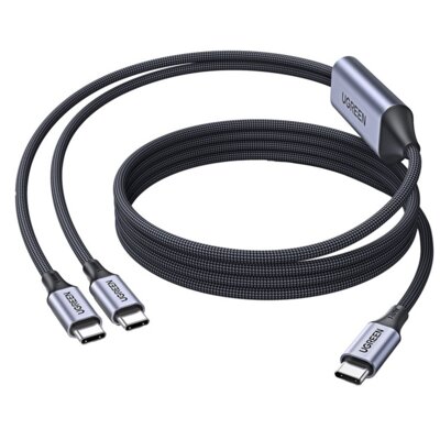 Kabel USB-C - USB-C/USB-C UGREEN L533 140W 2 m Czarno-szary